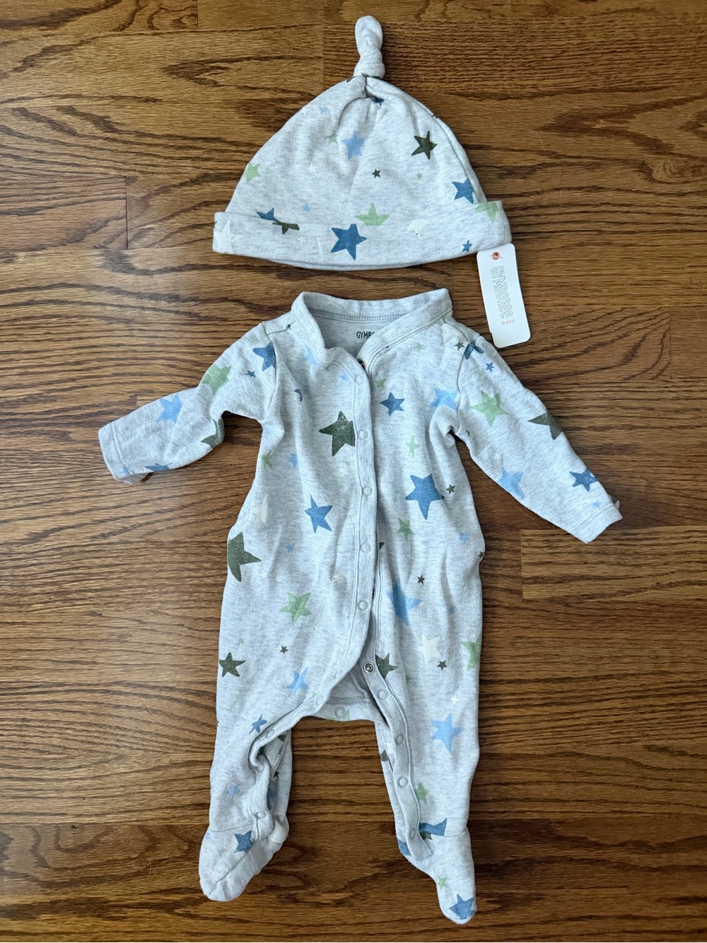 Gymboree I Am New Here star pajamas 0-3 months